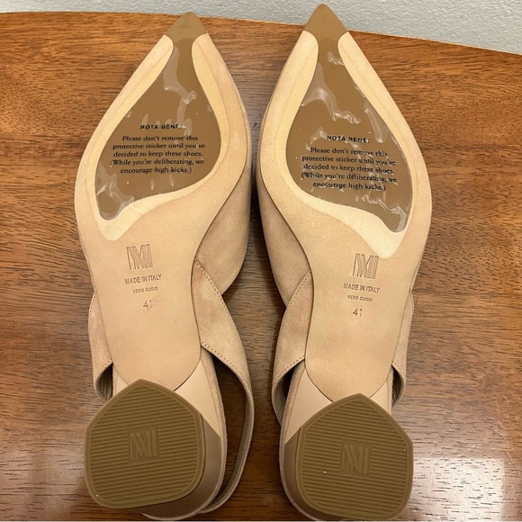 NWT MM LaFleur Irene 1.0 Slingback Beige Suede size 41/ approx us 10 - Picture 6 of 12